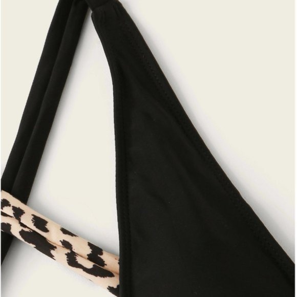 Leopard Tie One Piece Swimsuit Bathing suit - Picture 6 of 8